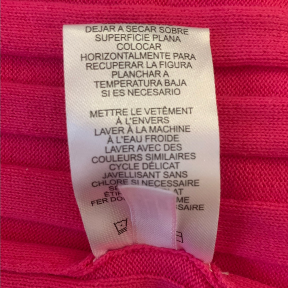 ❤️CALVIN KLEIN HOT PINK BUTTON DOWN CARDIGAN❤️EXCELLENT CONDITION! - Picture 6 of 10